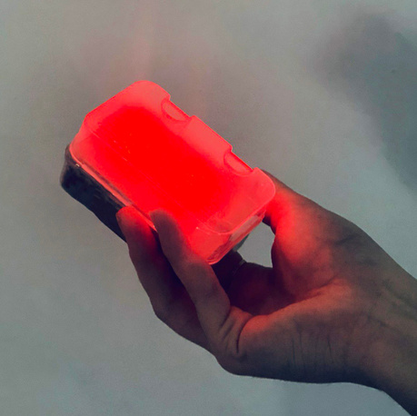 Glowing eraser with LED
